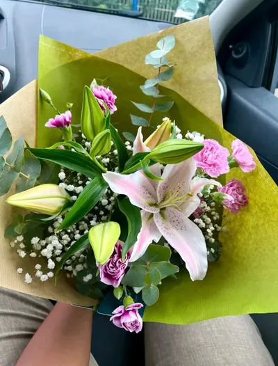 Photo du bouquet partagée par Milo Deoliveira
