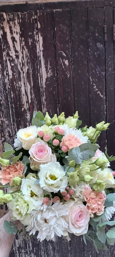 Bouquet du fleuriste pastel — création florale