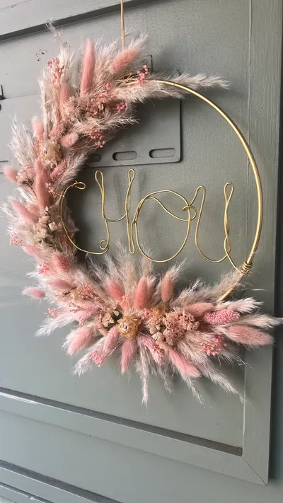 Couronne de Fleurs Séchées — création florale