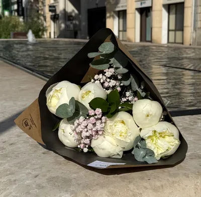 Bouquet Pivoine Blanche — création florale